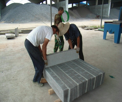 Handling site of a building materials company
